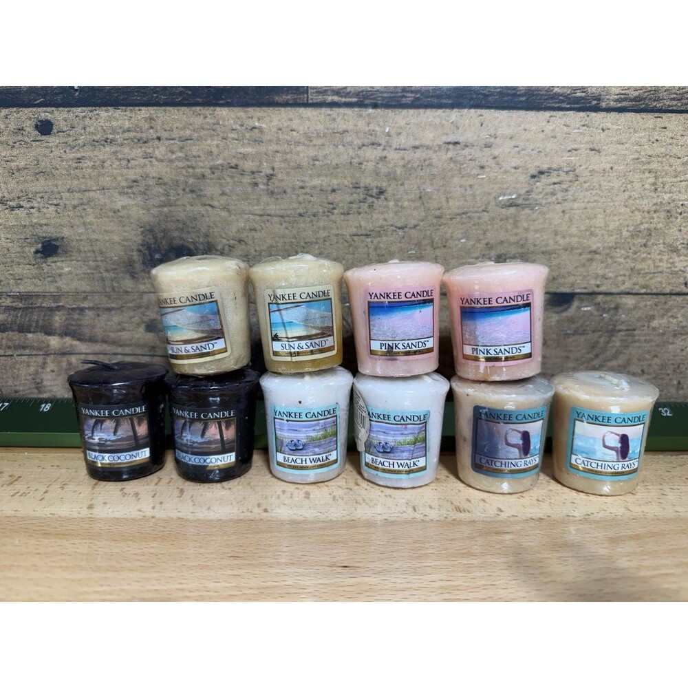 Lot of 10 Variety Assorted Yankee Candle Sampler 1.75oz Pink Sands Sun Catching